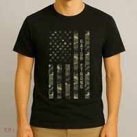 Gator Strong United States Distressed Camo W Us Flag T-Shirt thumb 3