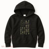 Gator Strong United States Distressed Camo W Us Flag Kids Hoodie thumb 0