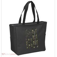 Gator Strong United States Distressed Camo W Us Flag Tote Bag thumb 2
