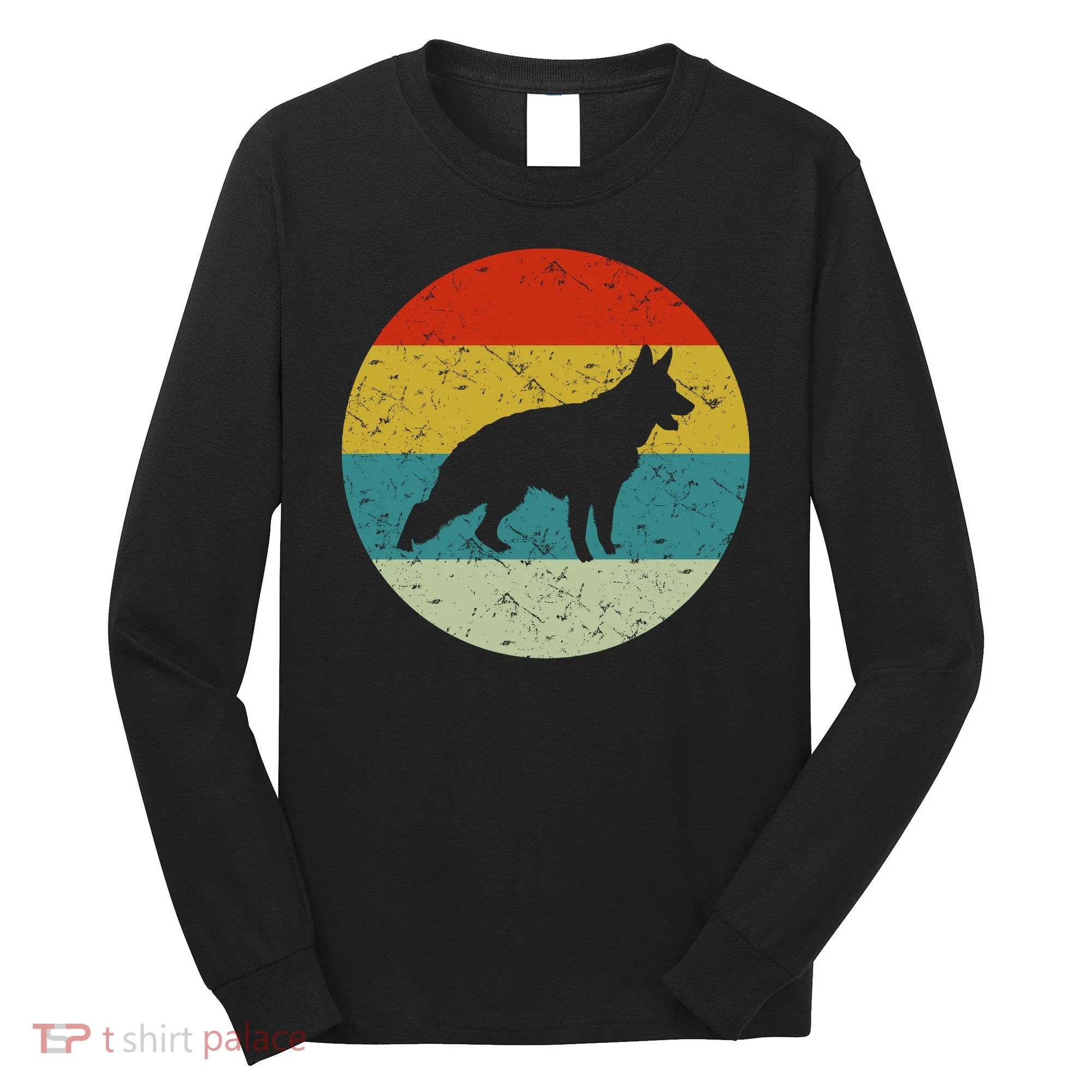 German Shepherd Vintage Dog 70s Long Sleeve Shirt