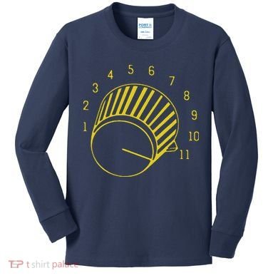 Guitar Shirts Volume Up To 11 Kids Long Sleeve Shirt