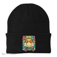 Groovy Summer Vibes Women Girl Summer Beach Vacation Beanie thumb 0