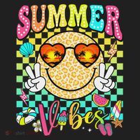 Groovy Summer Vibes Women Girl Summer Beach Vacation Beanie thumb 2