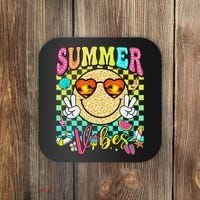 Groovy Summer Vibes Women Girl Summer Beach Vacation Coaster thumb 0