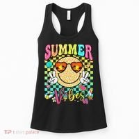 Groovy Summer Vibes Women Girl Summer Beach Vacation Women's Tank Top thumb 0