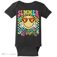 Groovy Summer Vibes Women Girl Summer Beach Vacation Baby Bodysuit thumb 0