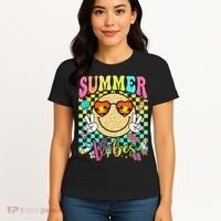 Groovy Summer Vibes Women Girl Summer Beach Vacation Women's T-Shirt thumb 4
