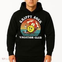 Grippy Sock Vacation Club Funny Hoodie thumb 2