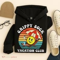 Grippy Sock Vacation Club Funny Hoodie thumb 4