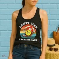 Grippy Sock Vacation Club Funny Women's Tank Top thumb 2