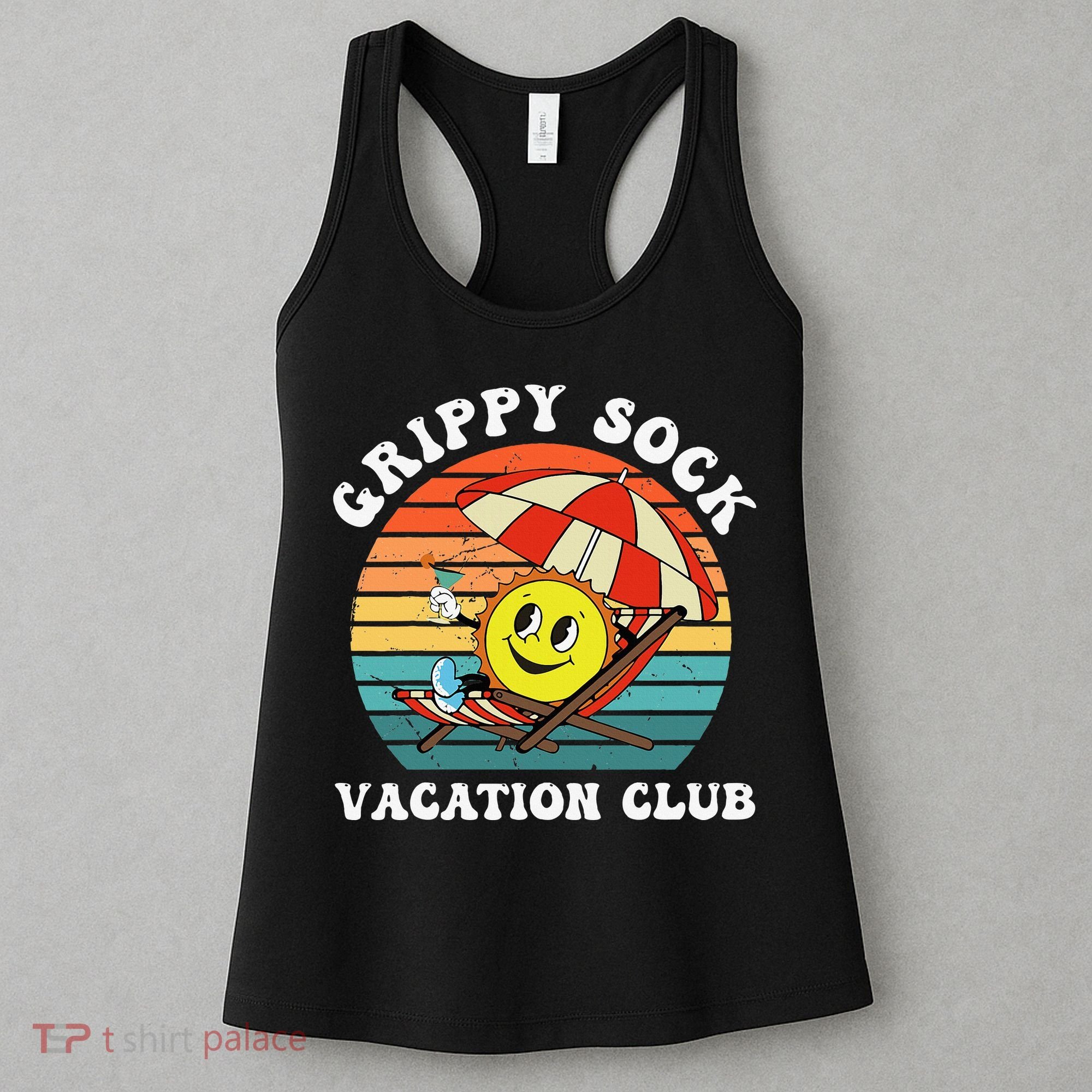 Grippy Sock Vacation Club Funny Women's Tank Top