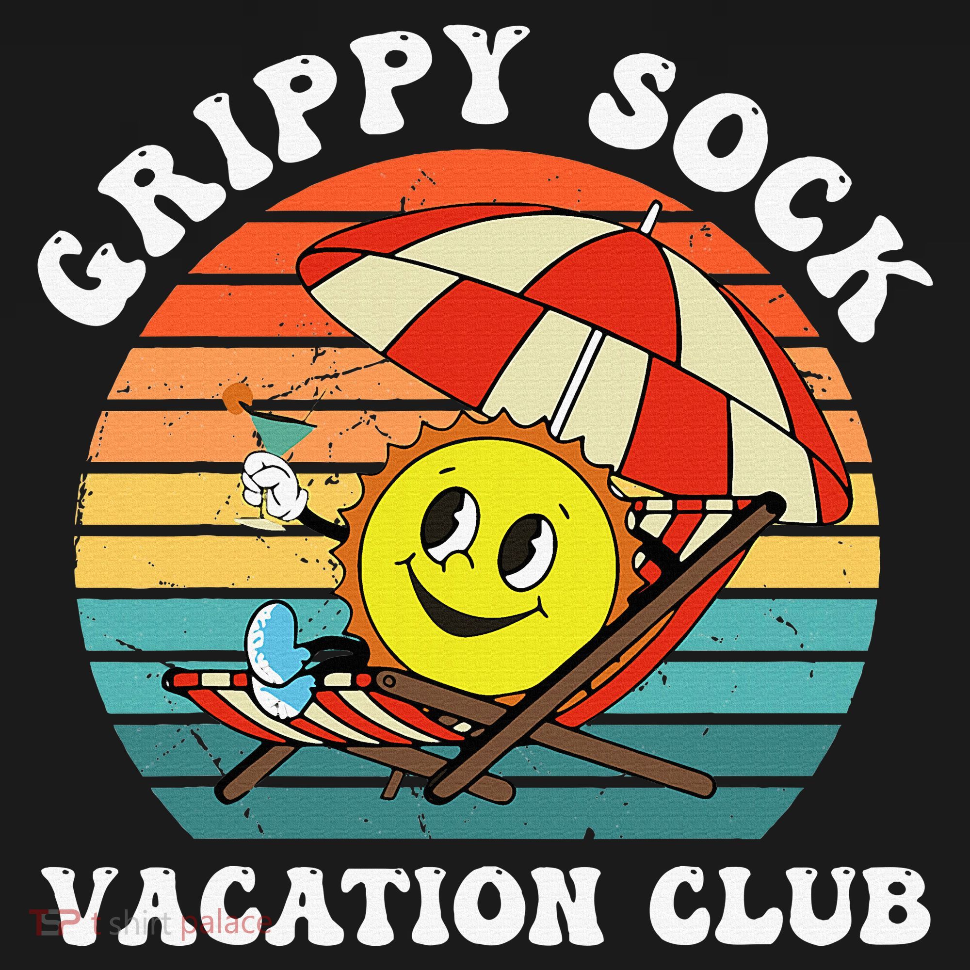 Grippy Sock Vacation Club Funny Toddler Hoodie