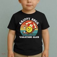Grippy Sock Vacation Club Funny Toddler T-Shirt thumb 2