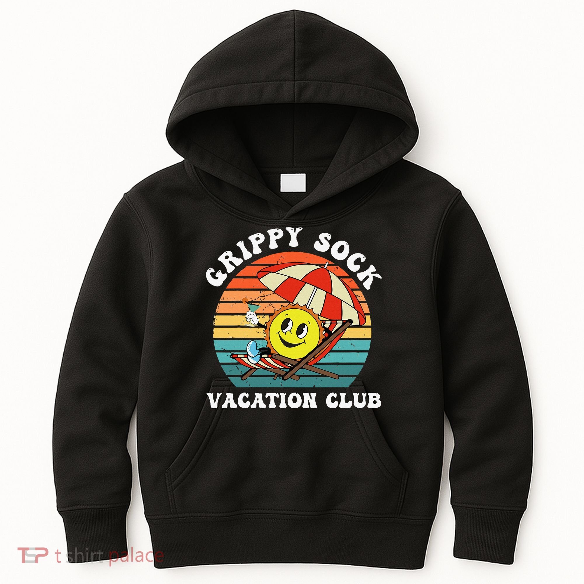 Grippy Sock Vacation Club Funny Kids Hoodie