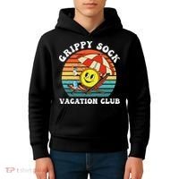 Grippy Sock Vacation Club Funny Kids Hoodie thumb 4