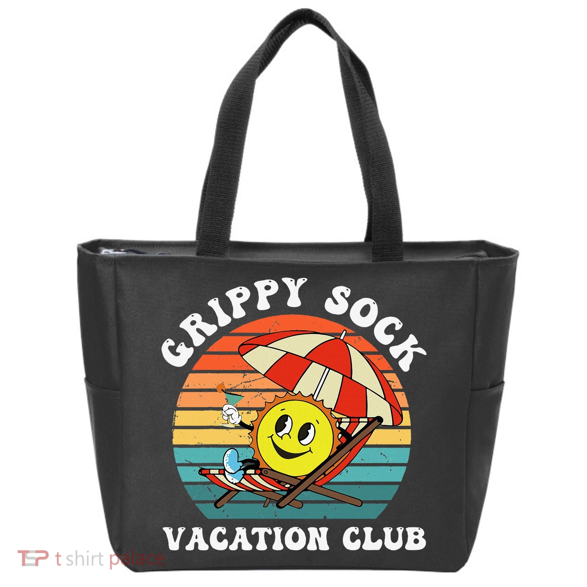 Grippy Sock Vacation Club Funny Tote Bag