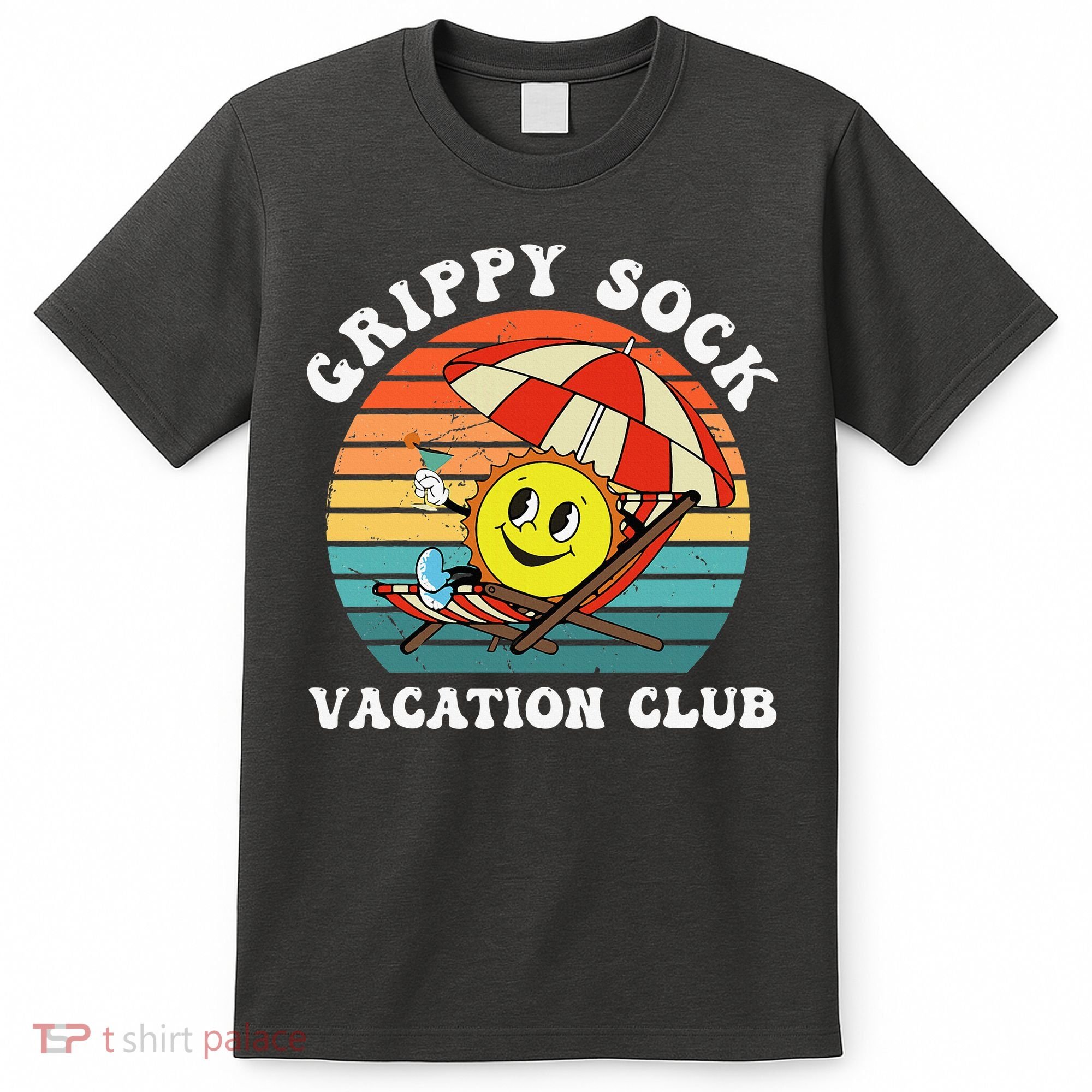 Grippy Sock Vacation Club Funny T-Shirt
