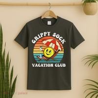 Grippy Sock Vacation Club Funny T-Shirt thumb 2