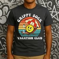 Grippy Sock Vacation Club Funny T-Shirt thumb 3