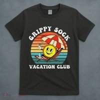 Grippy Sock Vacation Club Funny T-Shirt thumb 4