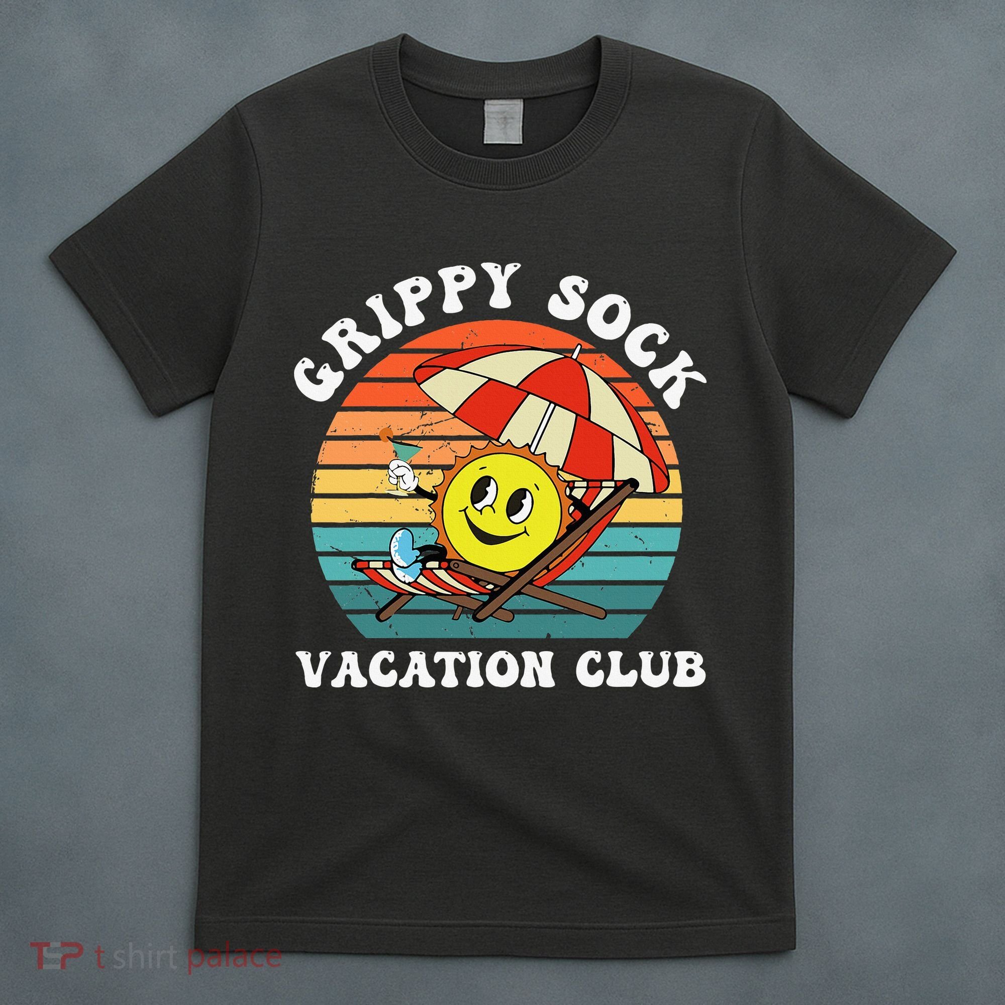 Grippy Sock Vacation Club Funny T-Shirt