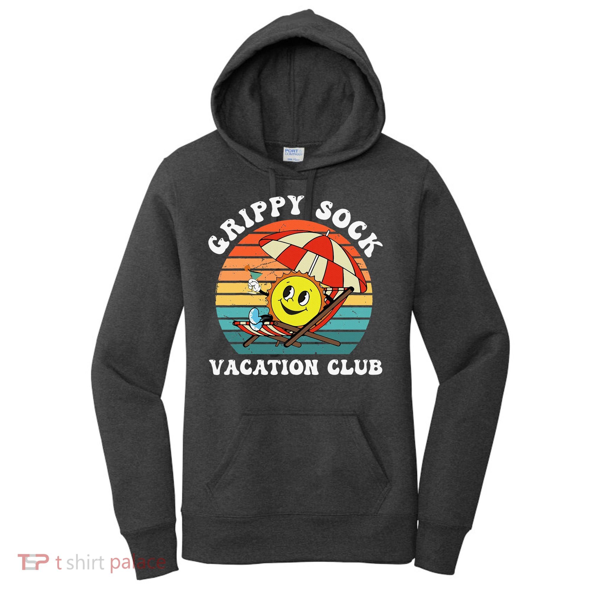 Grippy Sock Vacation Club Funny Women's Hoodie