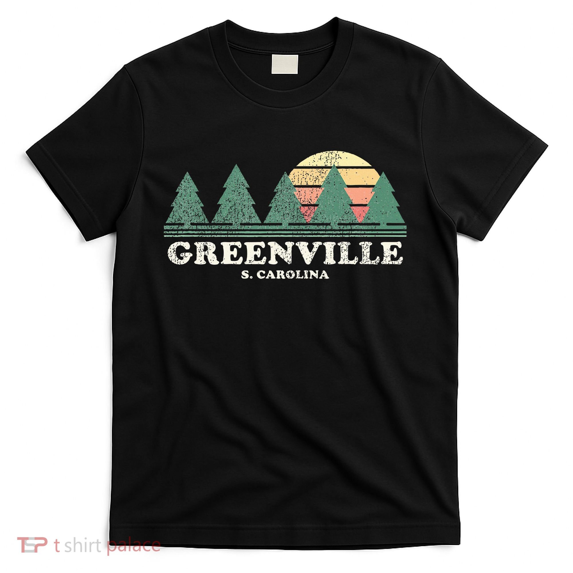 Greenville Sc Vintage Throwback Retro 70s T-Shirt