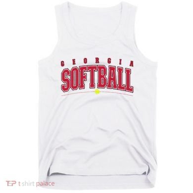 Georgia Softball Vintage Retro Design Tank Top