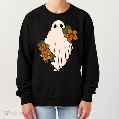 Ghost Sunflower Vintage Halloween Women's Sweatshirt