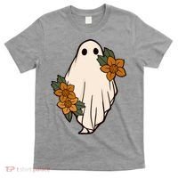 Ghost Sunflower Vintage Halloween T-Shirt thumb 0
