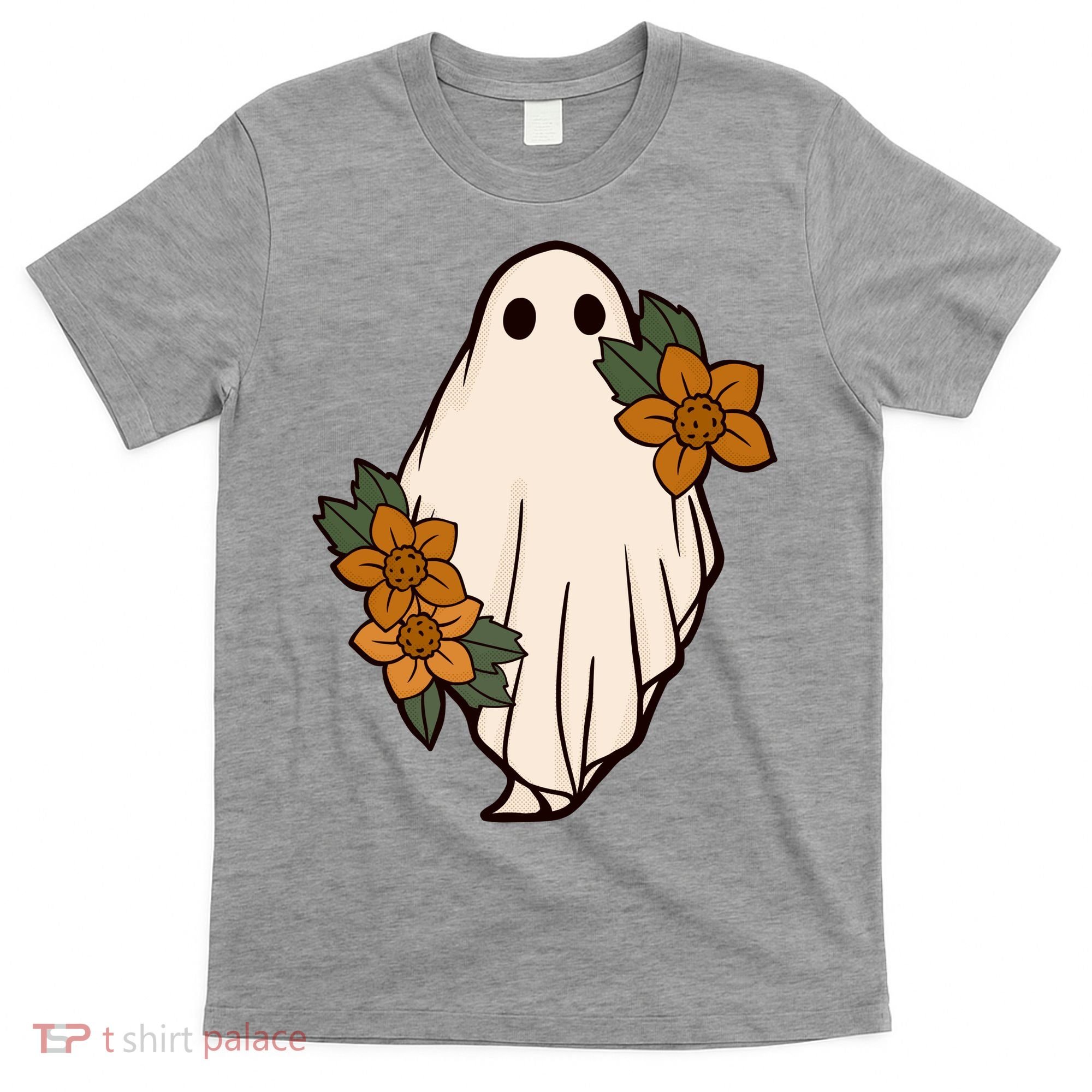 Ghost Sunflower Vintage Halloween T-Shirt