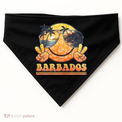 Groovy Summer Vacation Barbados Beach USA-Made Doggie Bandana