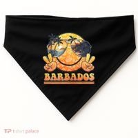 Groovy Summer Vacation Barbados Beach USA-Made Doggie Bandana thumb 0