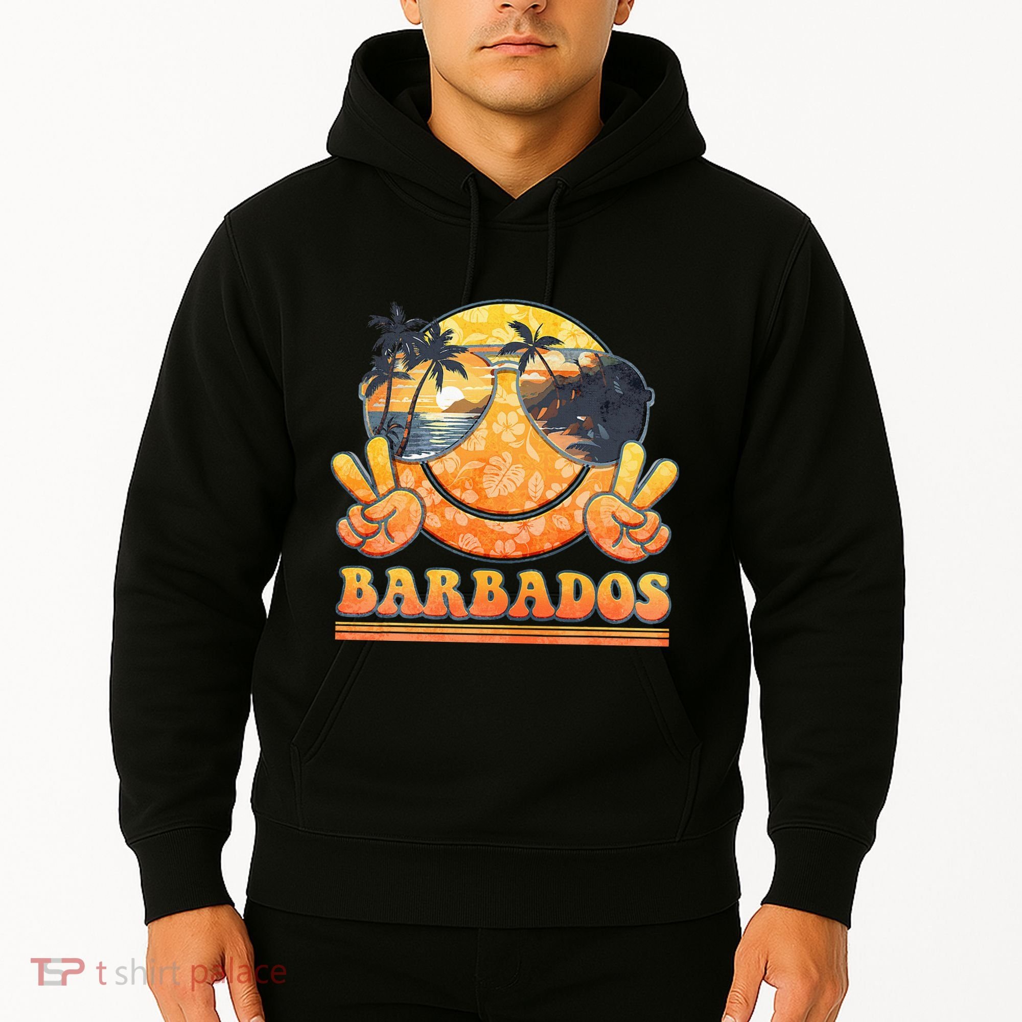 Groovy Summer Vacation Barbados Beach Hoodie