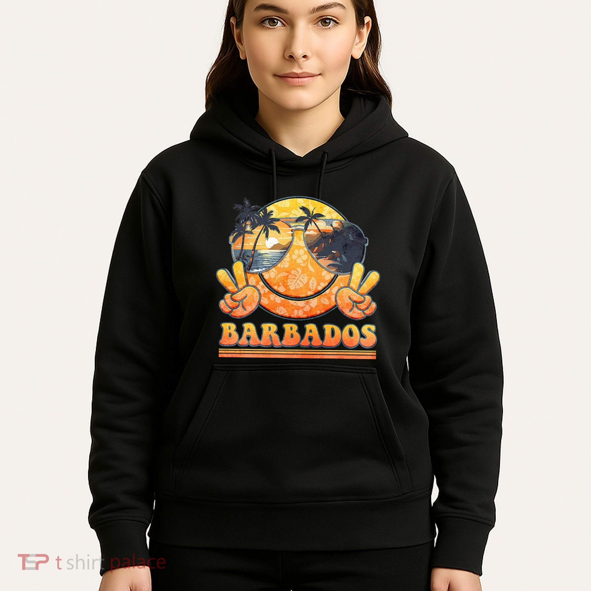 Groovy Summer Vacation Barbados Beach Hoodie