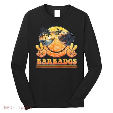 Groovy Summer Vacation Barbados Beach Long Sleeve Shirt