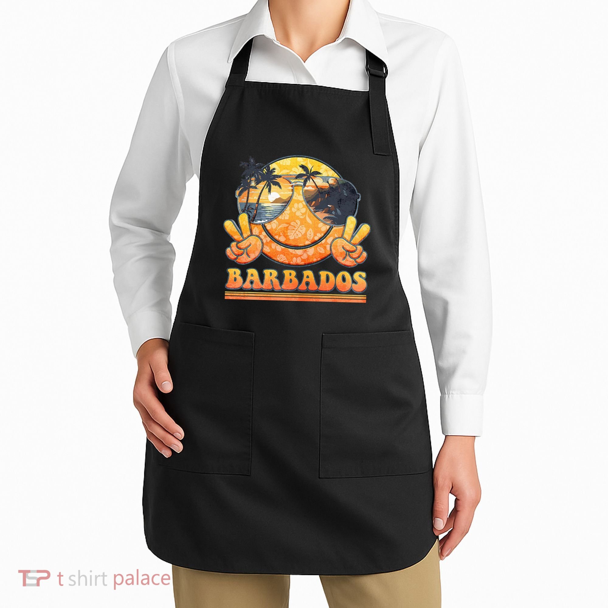 Groovy Summer Vacation Barbados Beach Apron