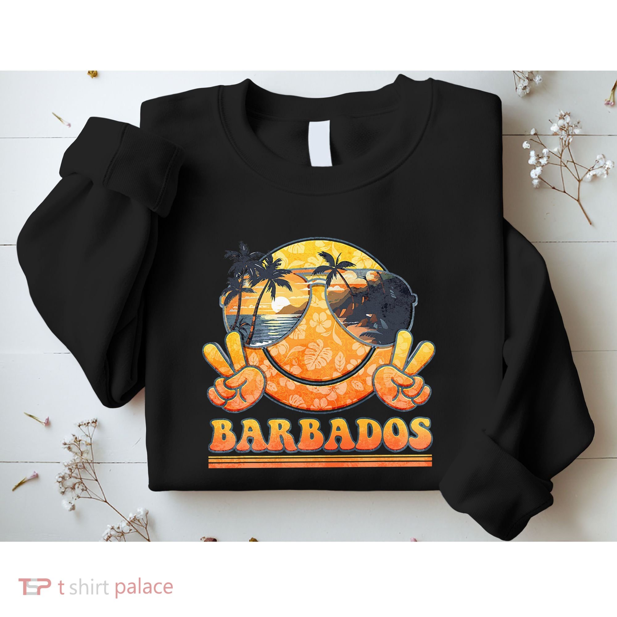 Groovy Summer Vacation Barbados Beach Sweatshirt