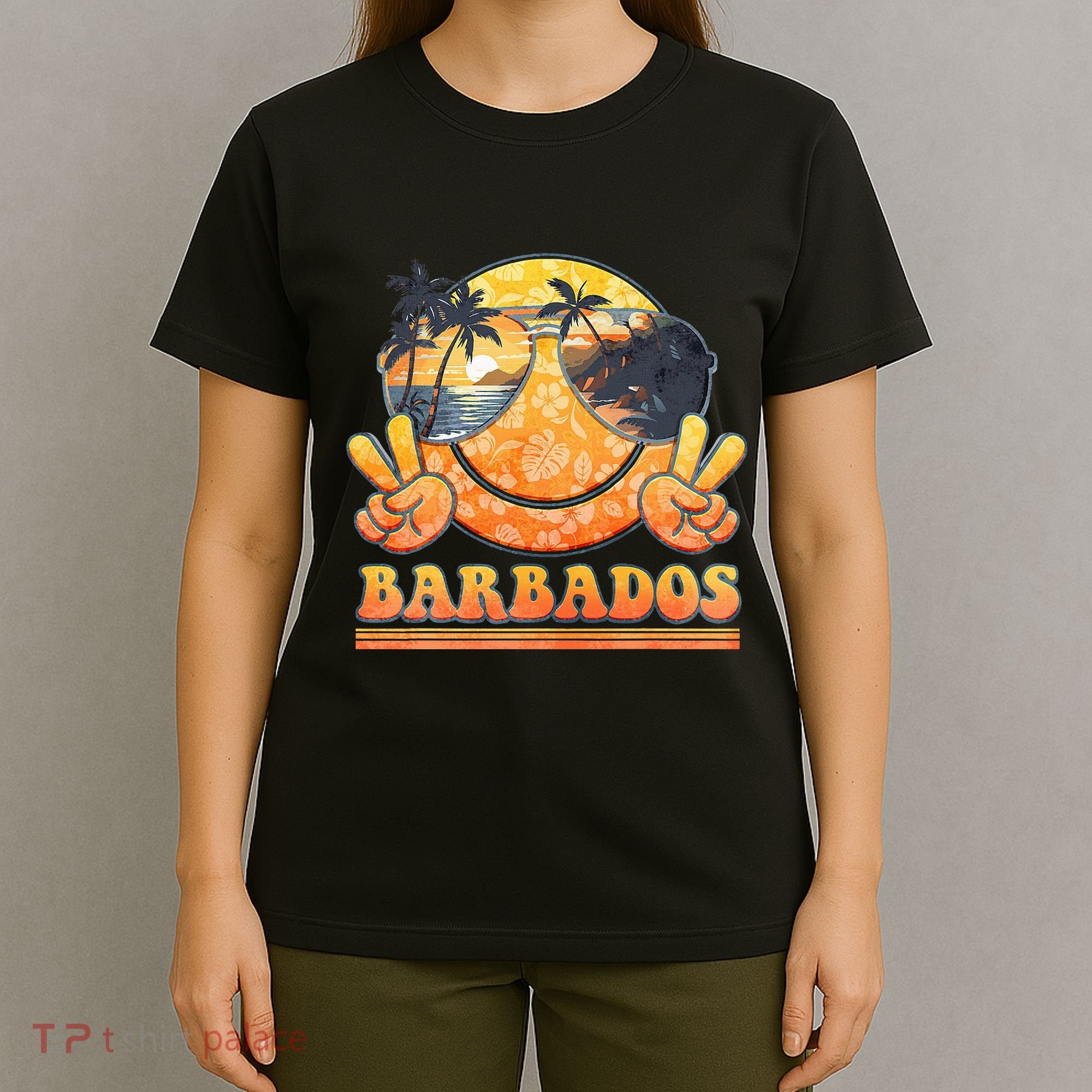 Groovy Summer Vacation Barbados Beach T-Shirt