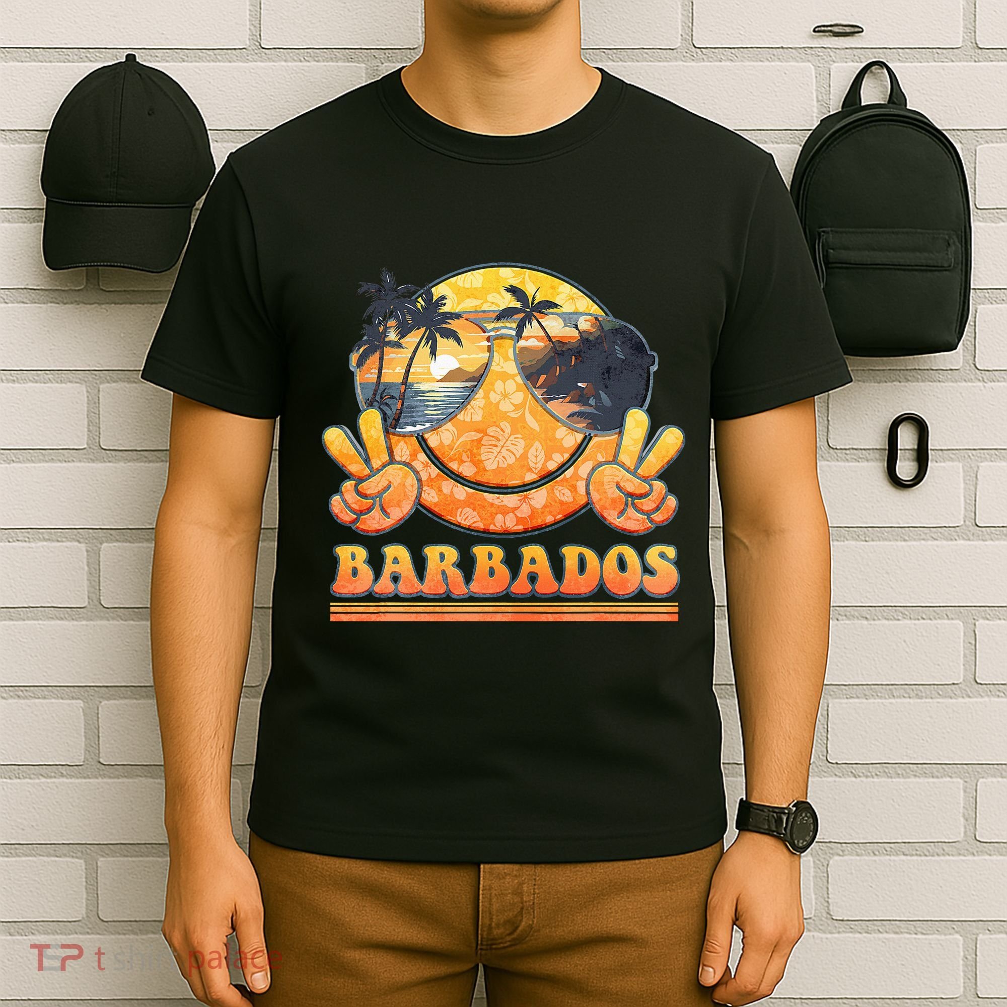 Groovy Summer Vacation Barbados Beach T-Shirt
