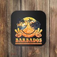 Groovy Summer Vacation Barbados Beach Coaster thumb 0