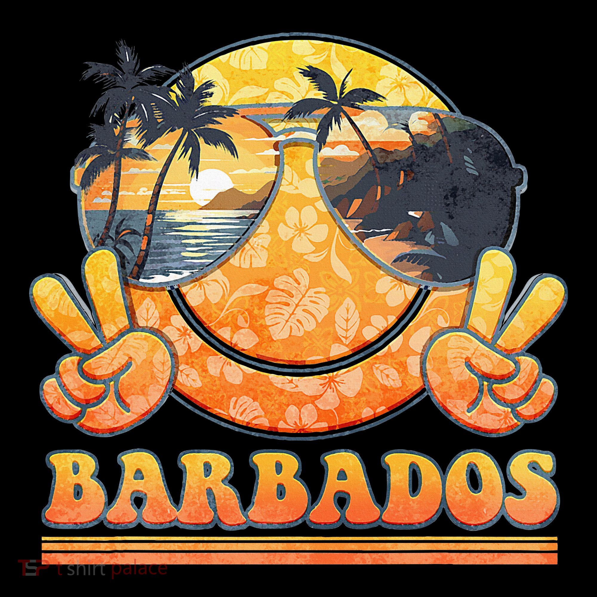 Groovy Summer Vacation Barbados Beach Women's Hoodie