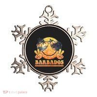 Groovy Summer Vacation Barbados Beach Ornament thumb 0
