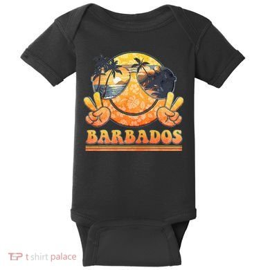 Groovy Summer Vacation Barbados Beach Baby Bodysuit