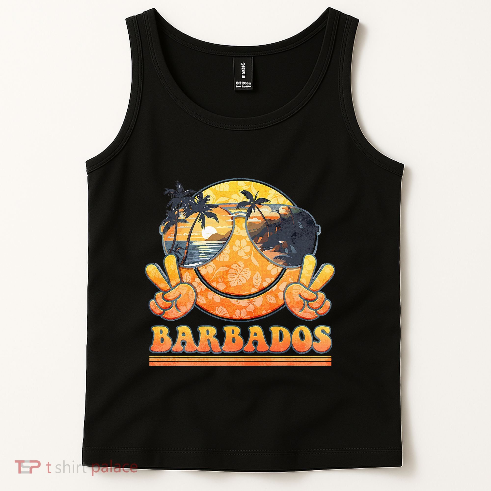 Groovy Summer Vacation Barbados Beach Tank Top