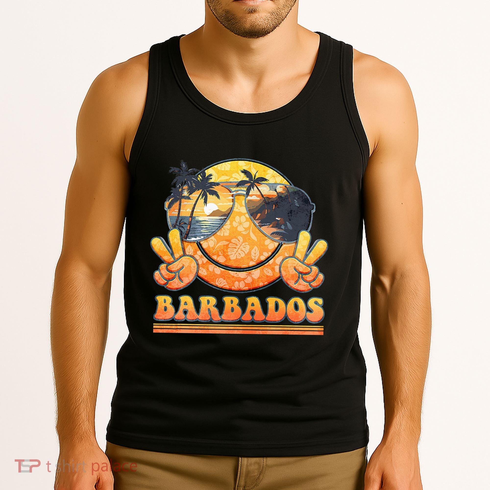 Groovy Summer Vacation Barbados Beach Tank Top