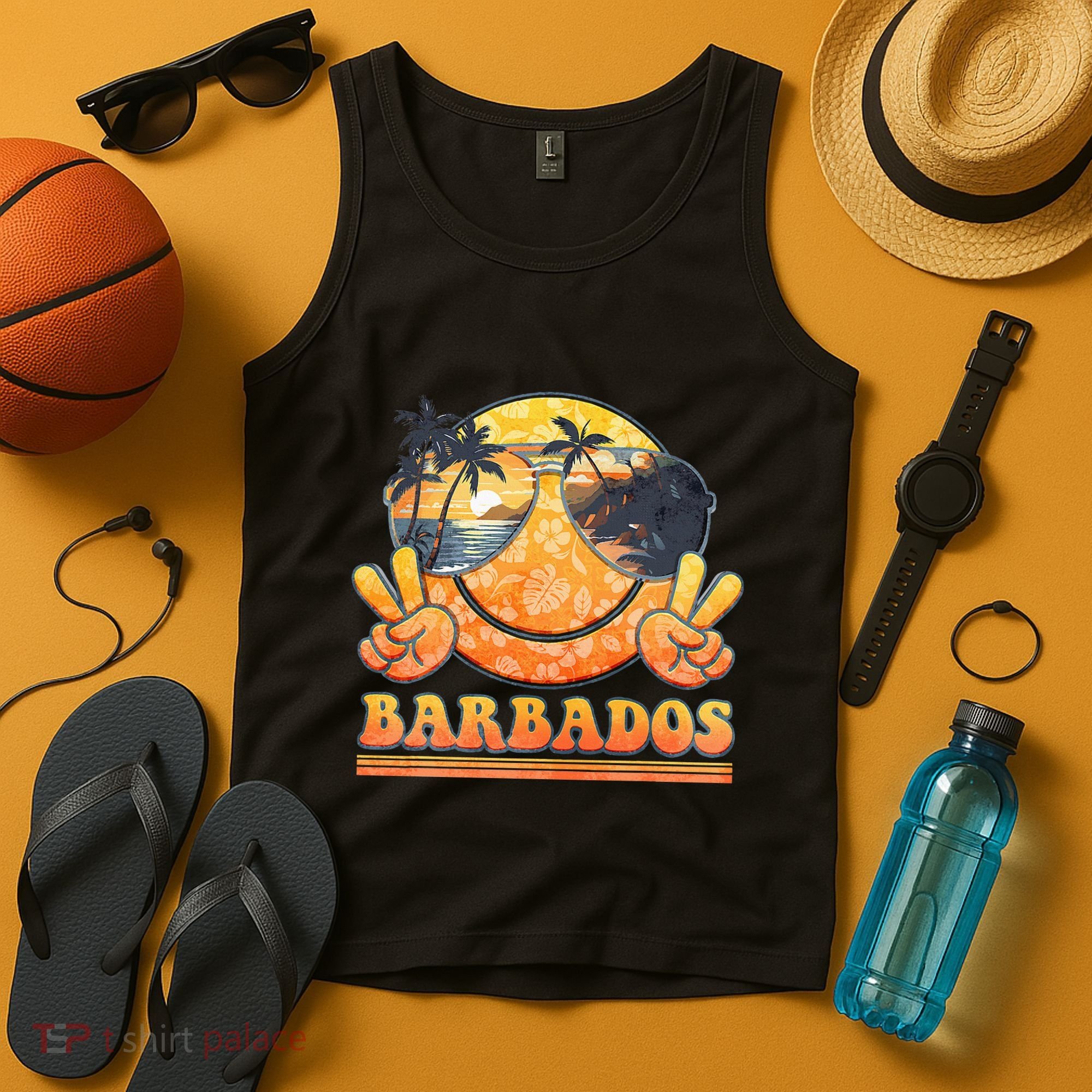 Groovy Summer Vacation Barbados Beach Tank Top