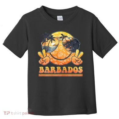Groovy Summer Vacation Barbados Beach Toddler T-Shirt