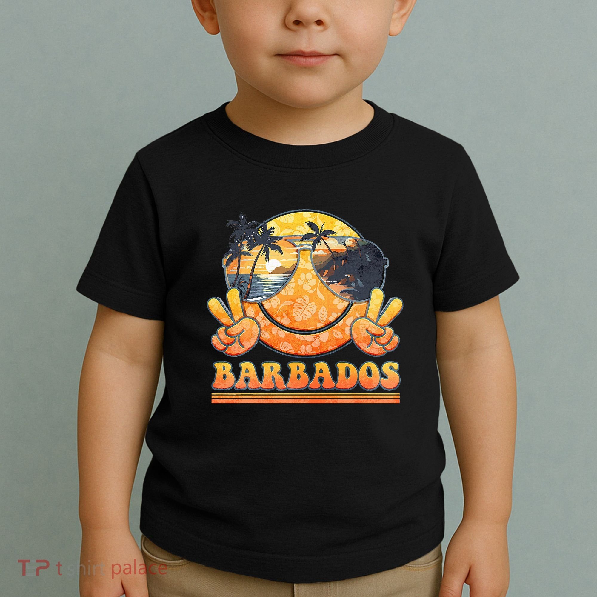 Groovy Summer Vacation Barbados Beach Toddler T-Shirt