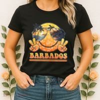 Groovy Summer Vacation Barbados Beach Women's T-Shirt thumb 2